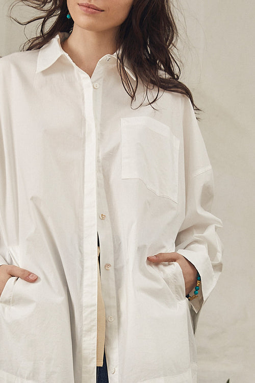 Oversized Long Sleeved Shirt | White