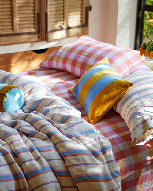 Maldives Stripe Linen Pillowcases 2P Std Set