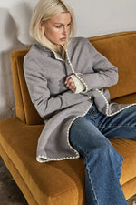 Rye Blanket Stitch Coat | Grey