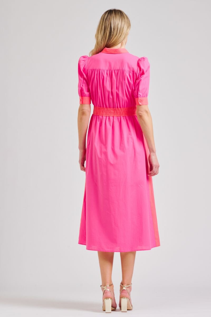 Gabby Long Dress | Watermelon/Hot Pink