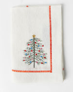 Noel Embroidered Linen Napkin set of 4