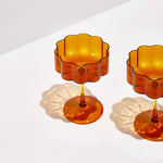 WAVE COUPE SET OF 2 | AMBER