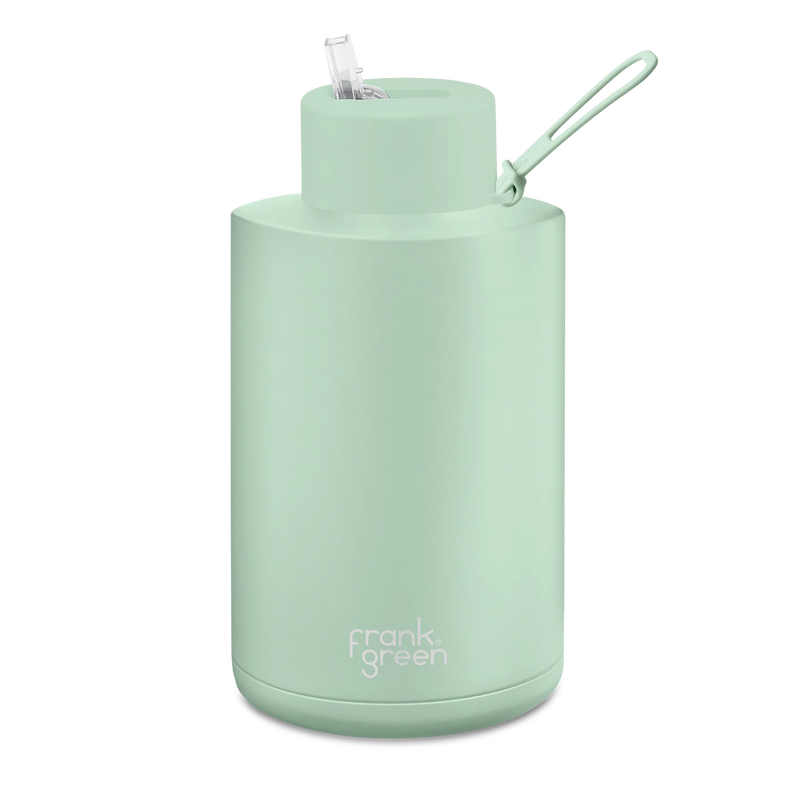 MINT Ceramic reusable bottle with straw lid - extra large 2L