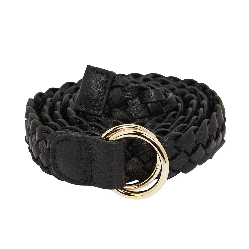 Carol Black Plaited Leather Belt main image 1