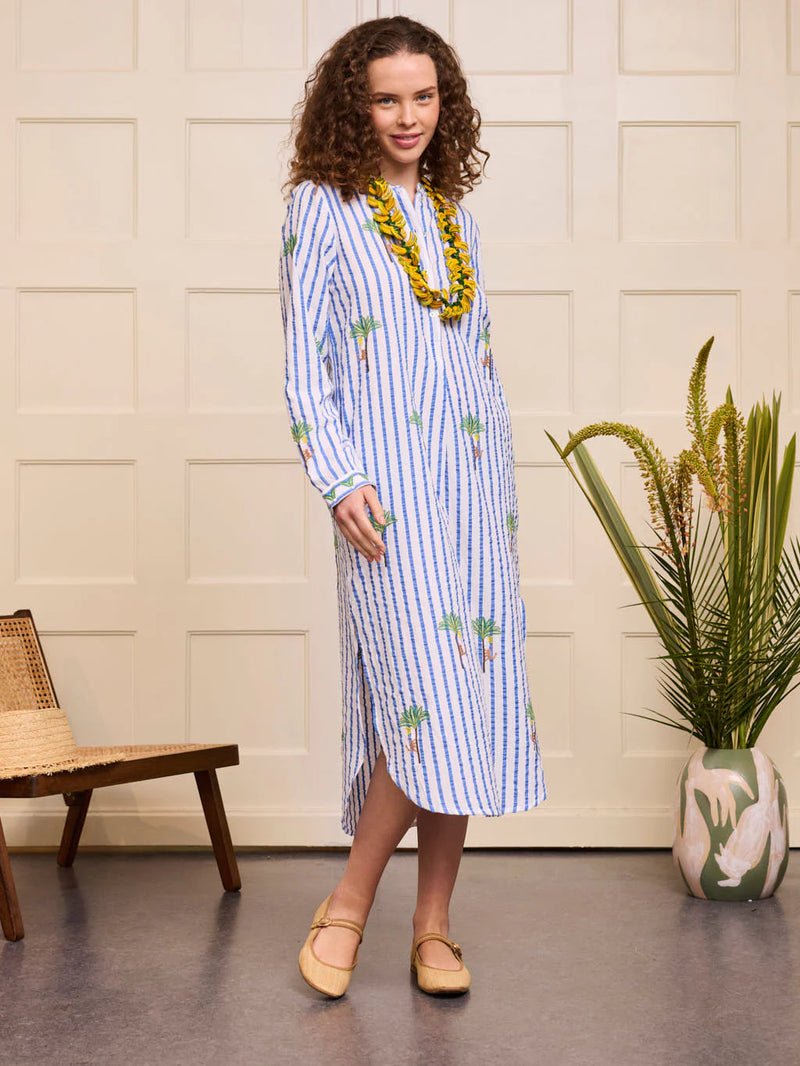 Cedar Kaftan Palm | Blue Stripes