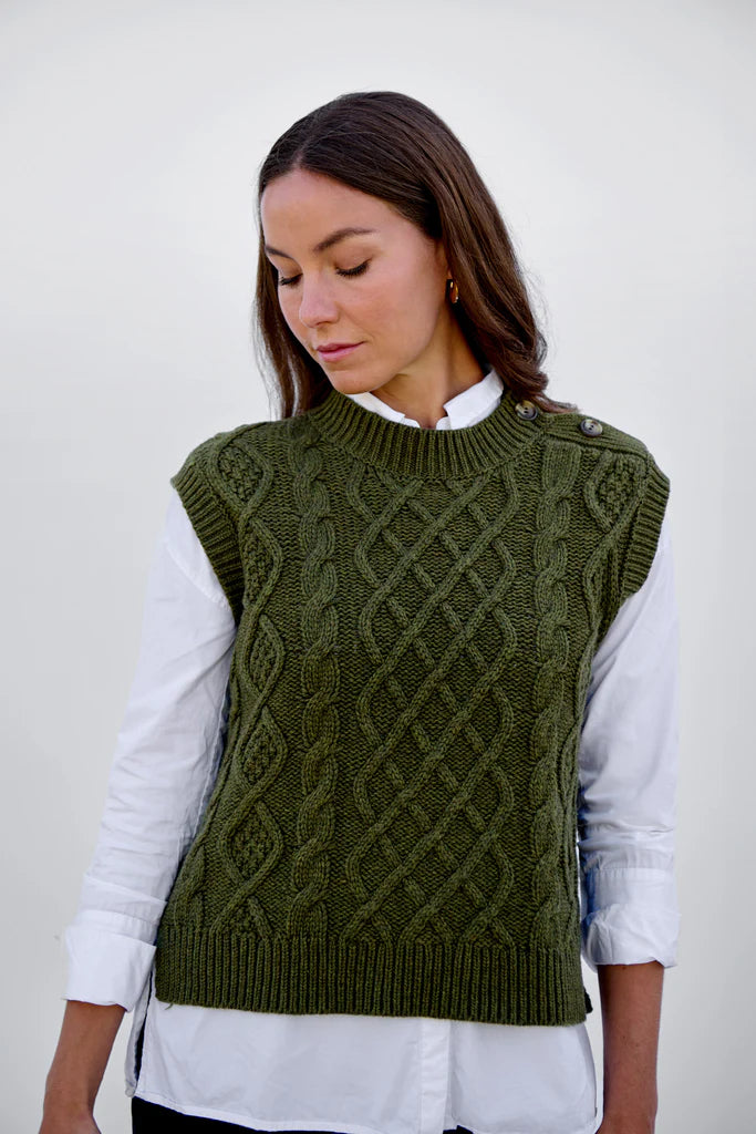 Rural Khaki Cable vest