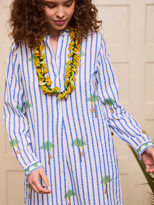 Cedar Kaftan Palm | Blue Stripes