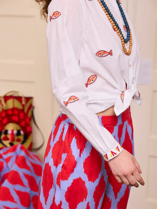 Fennel Pant | Ikat Red