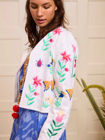 Pine Jacket Mexican Embroidery | White