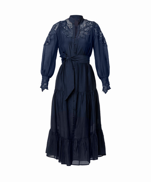 Mirador Silk Maxi Dress | Night Sky