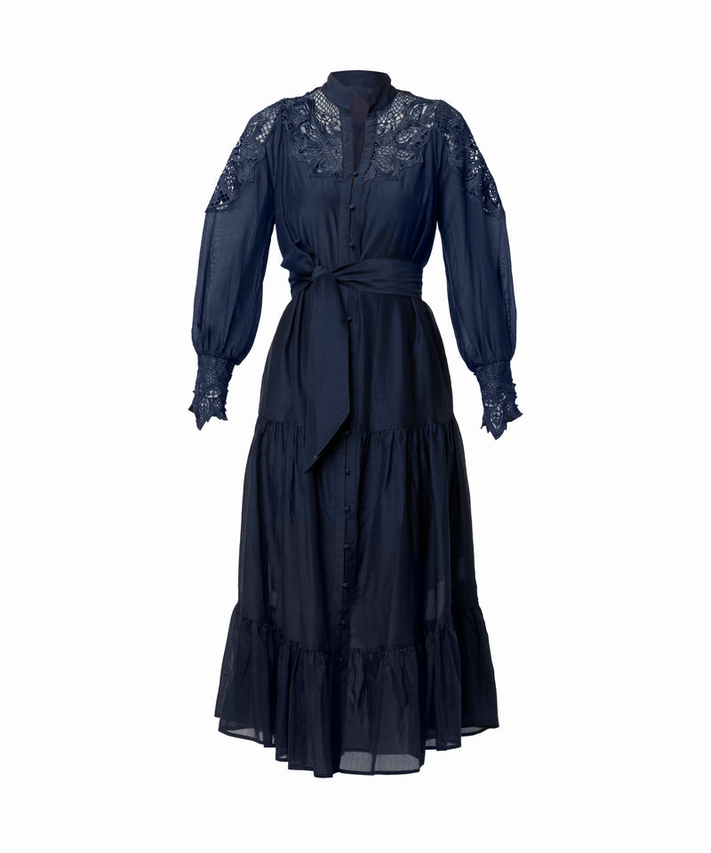 Mirador Silk Maxi Dress | Night Sky