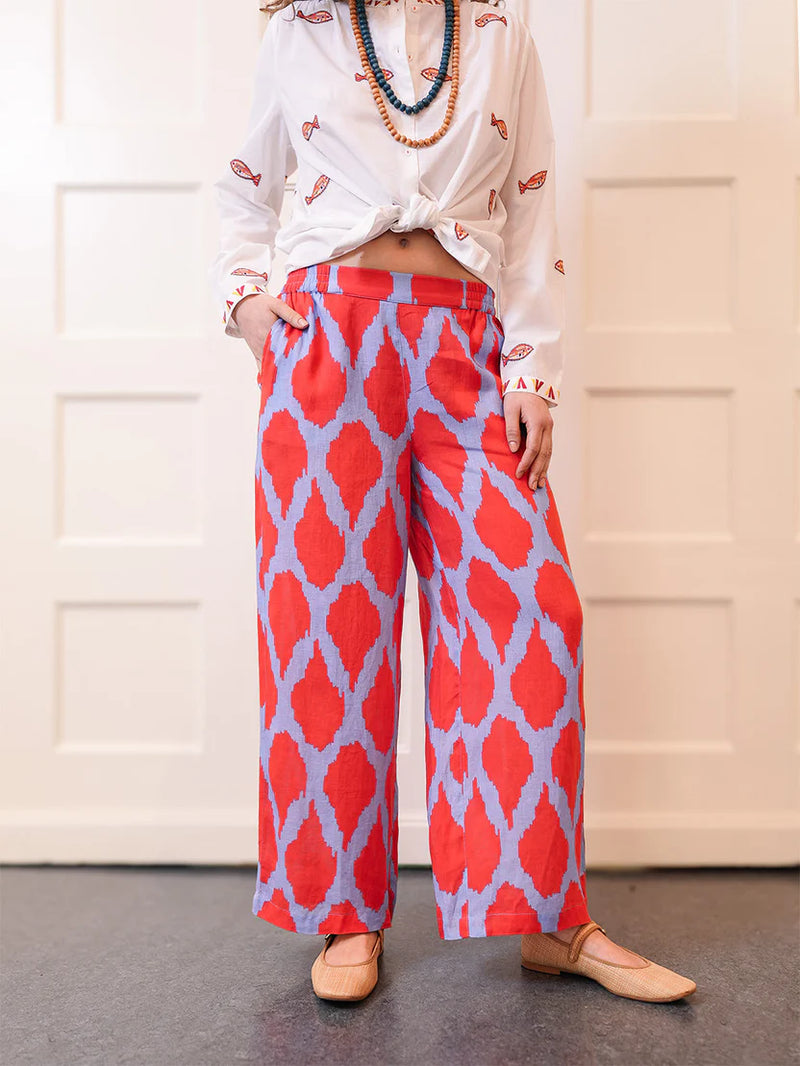 Fennel Pant | Ikat Red
