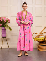 Apple Dress | Mexican Embroidery on Pink
