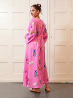 Apple Dress | Mexican Embroidery on Pink