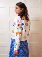 Pine Jacket Mexican Embroidery | White