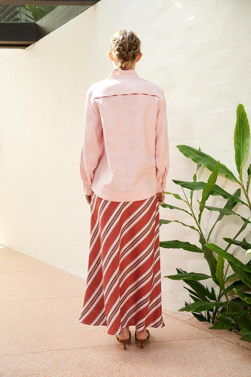 Skye Linen Blouse | Pink