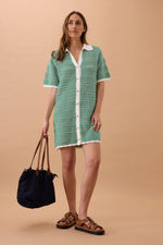 Nala stripe dress | Kelly green