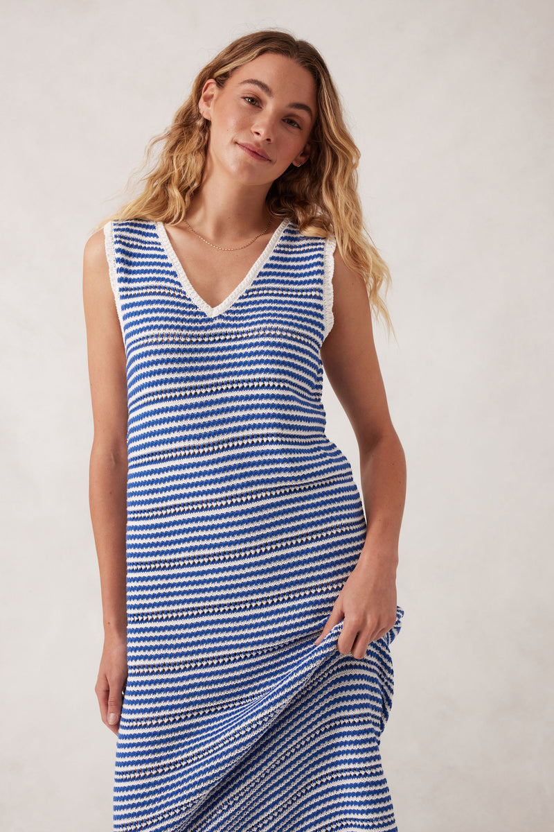 Nova Knit Dress | Summer Blue