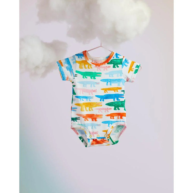 Crocodile Smile short sleeve body Suit