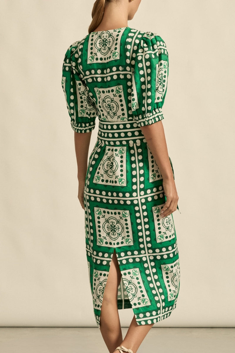 Wander Dress | Parrot Scarf