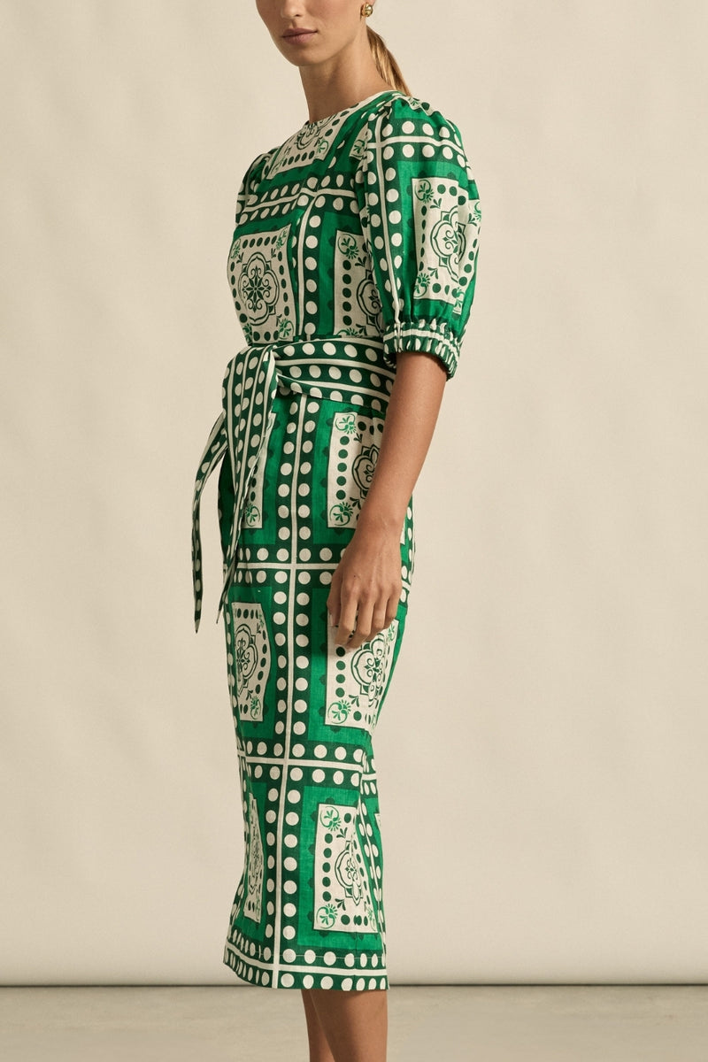 Wander Dress | Parrot Scarf