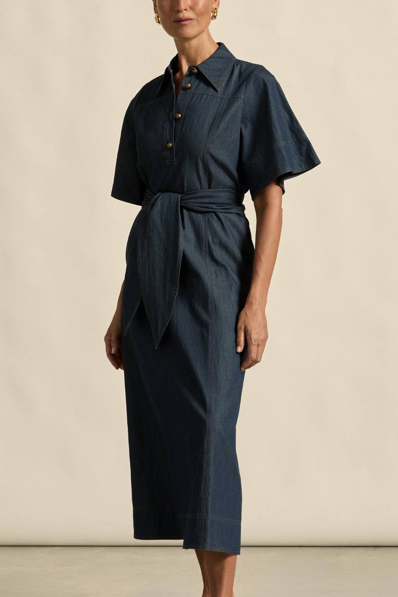 Cameo Dress | Dark Chambray