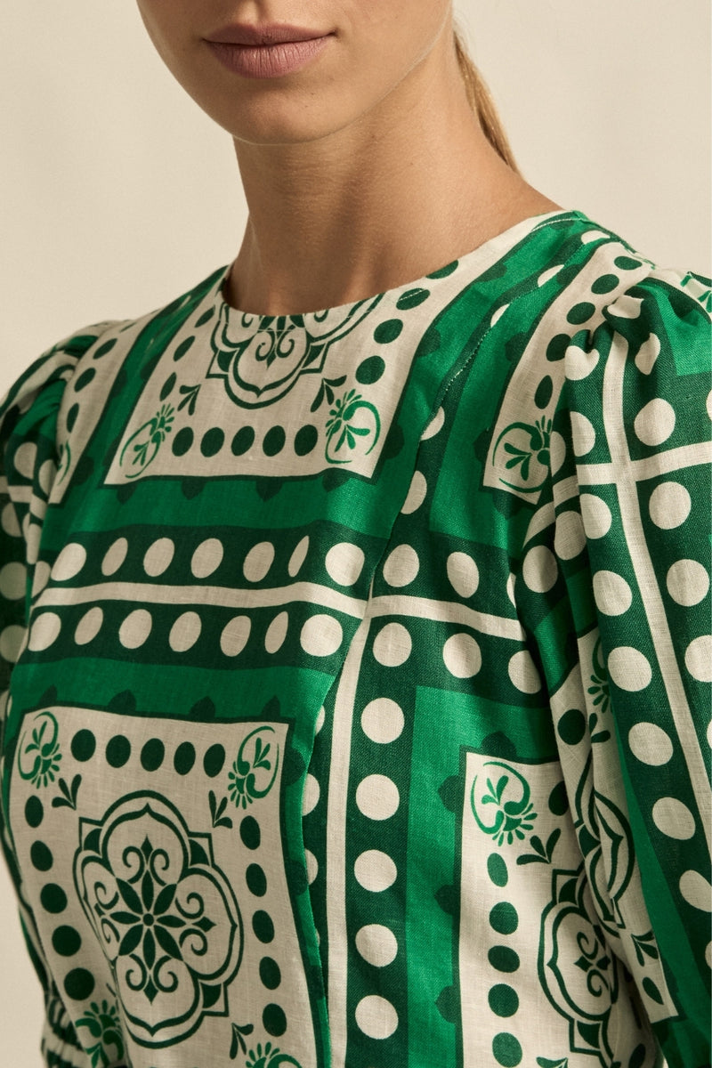Wander Dress | Parrot Scarf