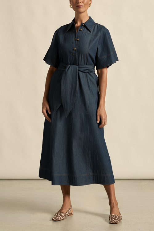 Cameo Dress | Dark Chambray