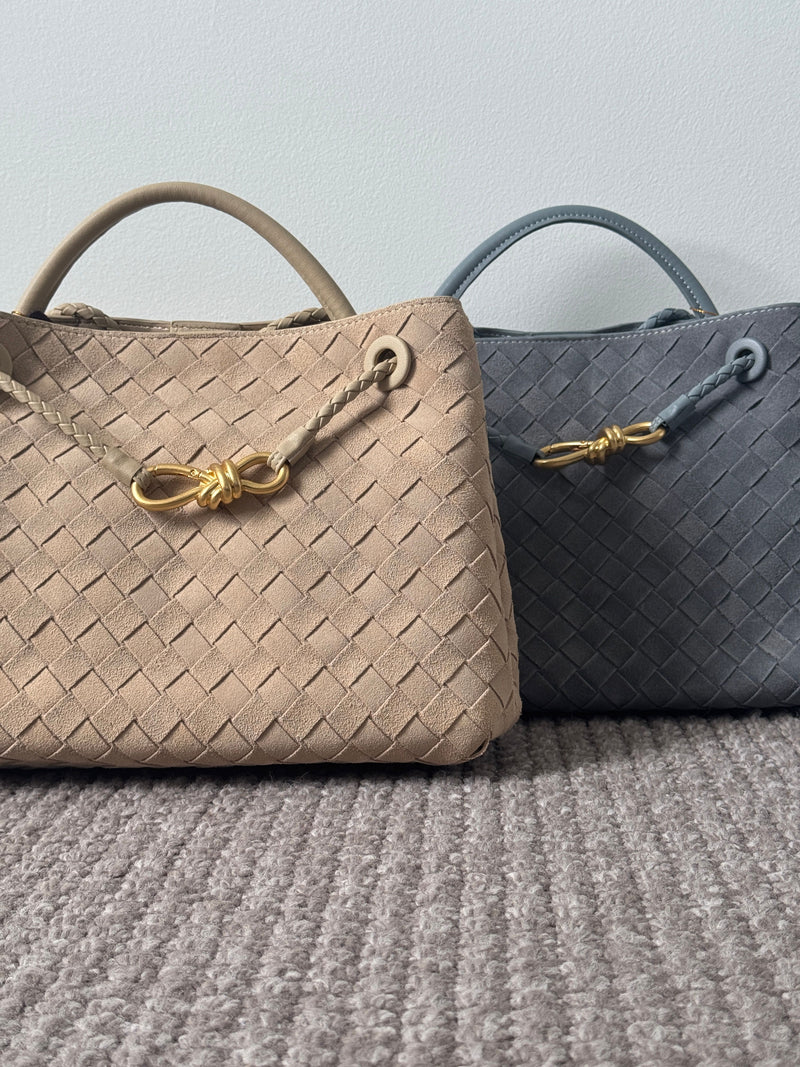 Woven Nubuck leather  bag | Small