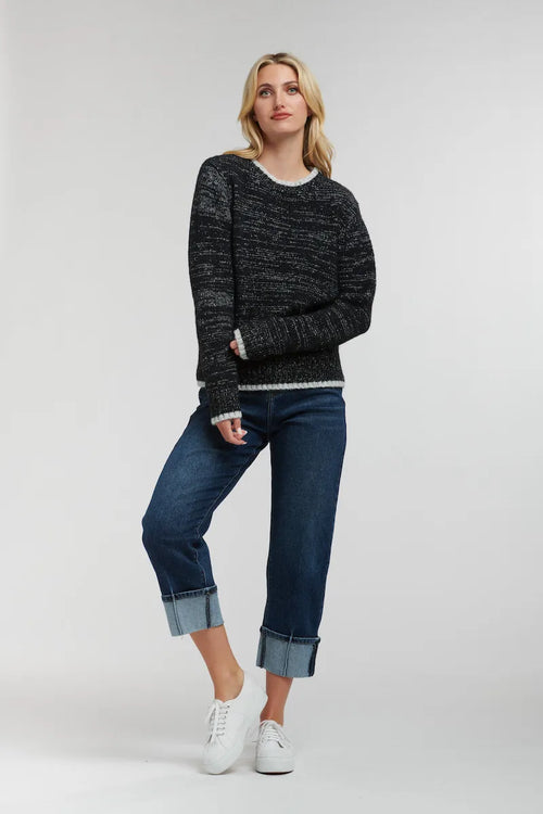 Rigby Alpaca Tweed Knit | Navy