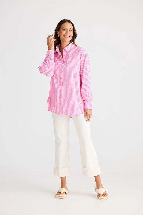 Isabel Shirt | Pink Stripe