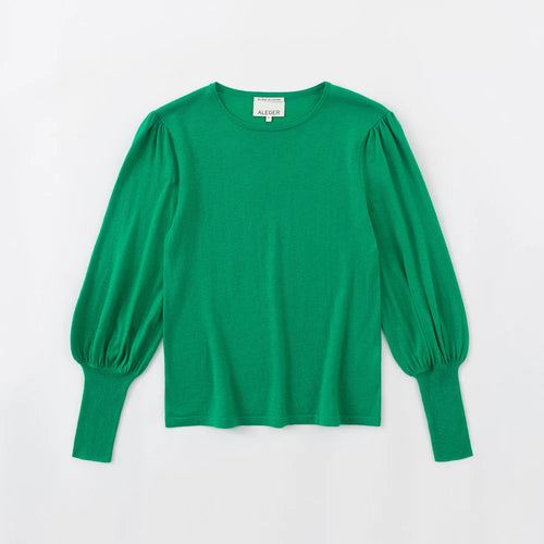 CASHMERE BLEND BELL SLEEVE SWEATER | KELLY GREEN