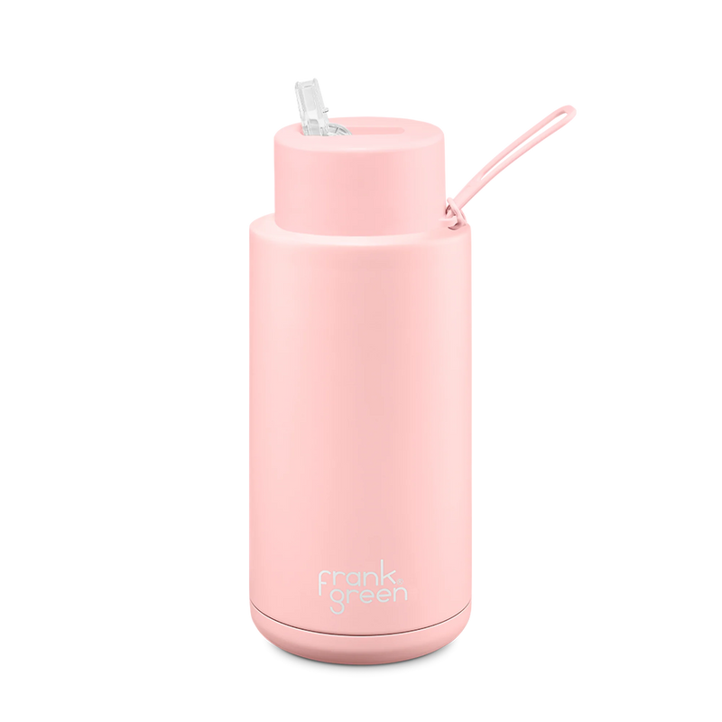 Frank Green| Ceramic reusable Water bottle 1 Litre | Blush Pink