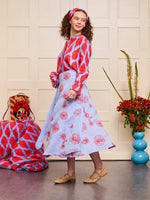 Broom Blouse | Ikat Red