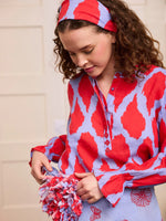 Broom Blouse | Ikat Red