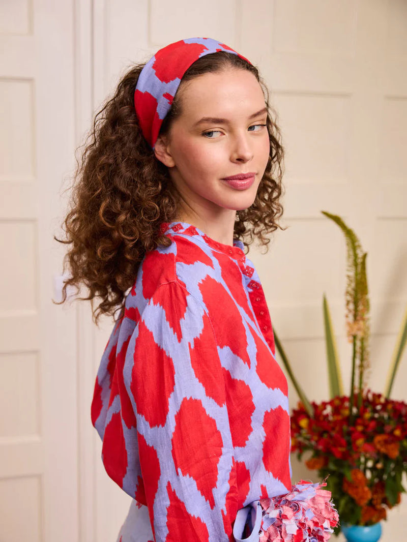 Broom Blouse | Ikat Red