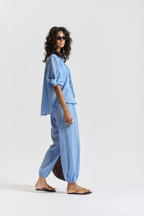 Le Washed Voile Pant | Cornflower