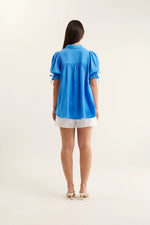Tessa Linen Shirt | Cornflower