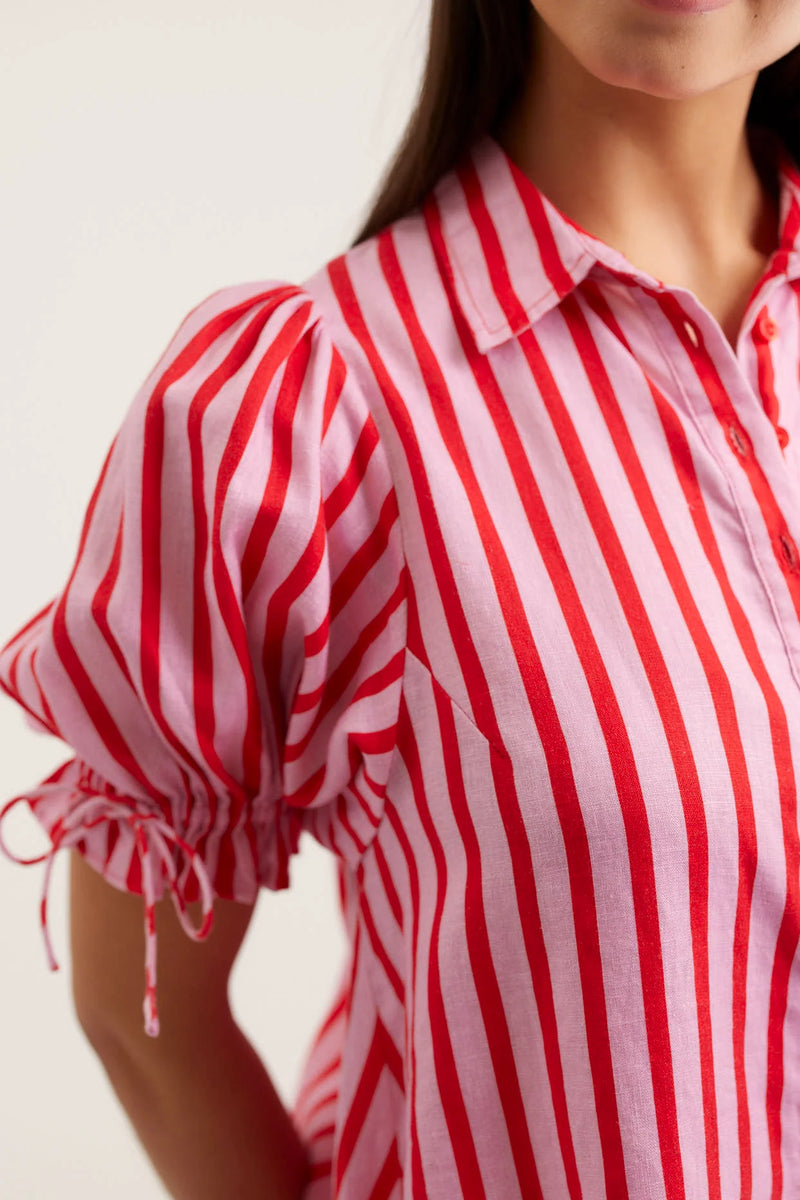 Tessa Bretton Shirt  | Pink and Red