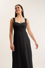 Simmie Linen Dress | Black