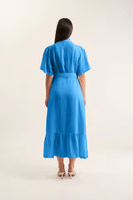 Emma Linen Dress | Cornflower