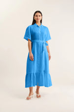 Emma Linen Dress | Cornflower