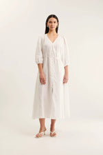 Maya Linen Dress | White