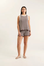 Pearle Top | Choc and Ivory