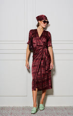 Le Cocktail Print Dress | Mint/Burgundy
