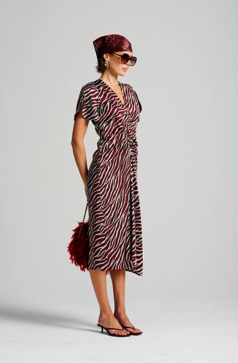 L'Hotel Particulier Dress | Mint/Burgundy