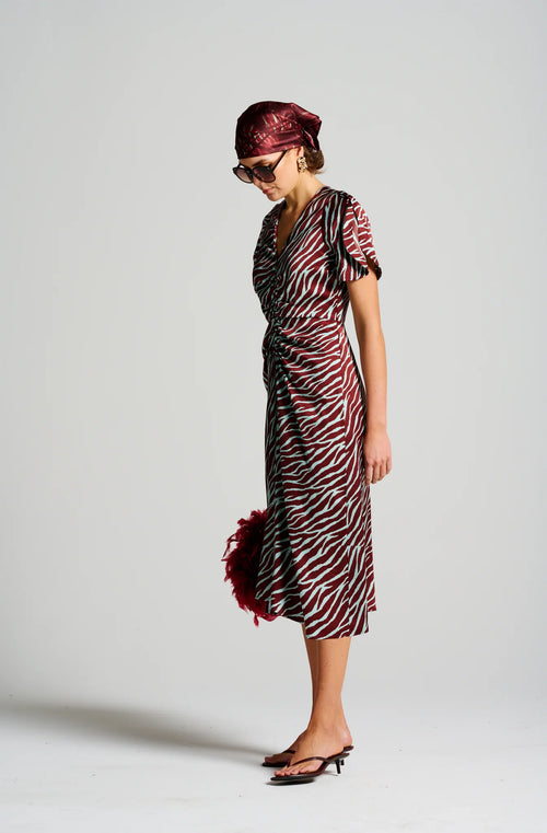 L'Hotel Particulier Dress | Mint/Burgundy