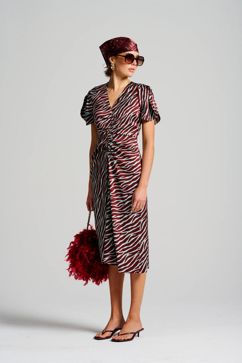 L'Hotel Particulier Dress | Mint/Burgundy