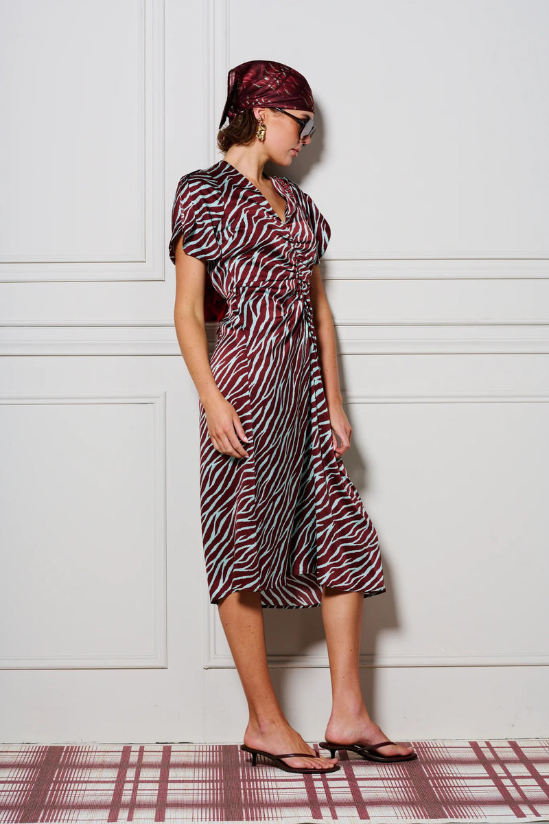 L'Hotel Particulier Dress | Mint/Burgundy