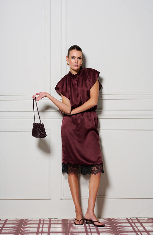 Le Cocktail Top | Burgundy
